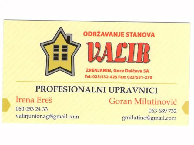 Majstori ODRŽAVANJE I ČIŠĆENJE VALIR